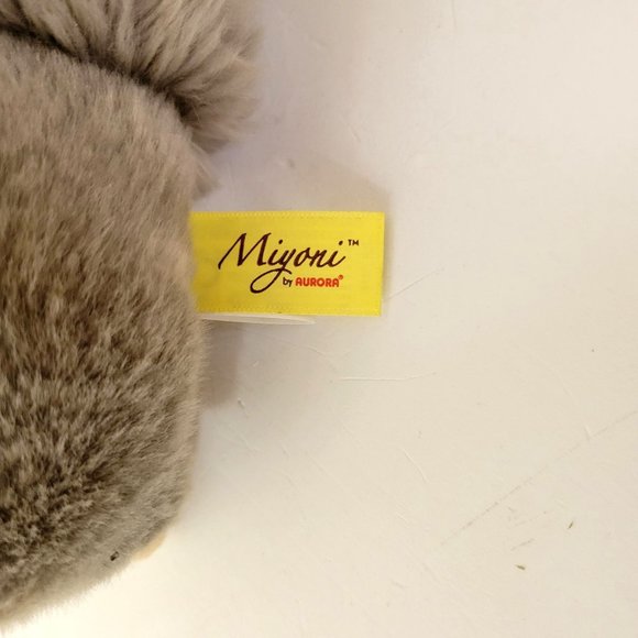 Gray Squirrel Plush Stuffed Animal 8" Miyoni by Aurora - Picture 4 of 5
